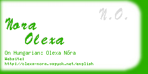 nora olexa business card